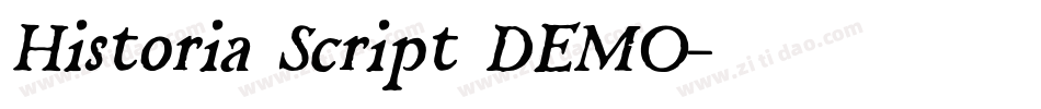 Historia Script DEMO字体转换